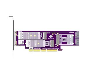 JEYI Adaptateur PCIE 5.0 vers NVMe+SATA+mSATA