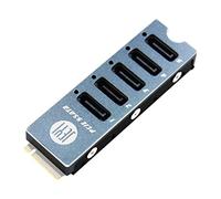 JEYI Carte d'extension M.2 NVME M Key PCI-E 3.0 vers 5 ports SATA 3 16 G JMB585 Puce SATA Disque Array Card Support M.2 Nvme PCI-E SSD pour Raid ThunderBolt3