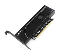 JEYI KNIGHT Adaptateur PCIE3.0 NVME x16 PCI-E Full Speed M.2 2280 Feuille d'aluminium Conductivité Thermique Ventilateur de refroidissement SSD