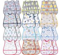 Jeyiour Lot de 24 bouteilles imperméables pour bébé avec catcher alimentaire réglable en plastique pour bébés, 6 à 36 mois