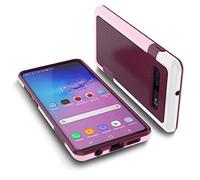 Jeylly Coque compatible avec Galaxy S10 - Jolie coque hybride 3 couleurs - Protection antichoc en TPU souple - Fine et antidérapante - Pour Samsung Galaxy S10 (6,1") - Bordeaux