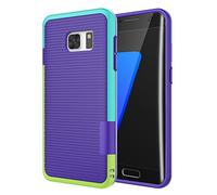 Jeylly Coque pour Galaxy S7 Edge, une pièce, ultra fine, 3 couleurs, antidérapante, robuste, en TPU souple, anti-chocs, coque de protection pour Samsung Galaxy S7 Edge S VII Edge G935 - Violet