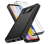 Jeylly Lot de 2 coques pour Xiaomi Poco X3 NFC avec protecteur d'écran en verre trempé, très résistante aux chocs, noir