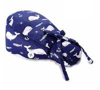 JEYORZY 1 cagoule chirurgicale pour femme - Pour cheveux longs - Réglable - Avec bouton - En coton - Impression malade - Unisexe - Avec embrasse