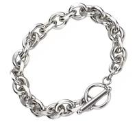 JEYORZY 1 pcs bracelet homme, Bracelet Homme Personnalisé Chaîne Gourmette - Classique Bracelet Polissage Inoxydable Bijoux Homme Cadeau Fête des Pères Saint Valentin Anniersaire Noël Gourmette Homme