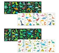 JEYORZY 10 Feuilles Tatouage Enfant Garçon, Brillent Dans Le Noir Tatouage Dinosaure Stickers pour Cadeau et Jouet, Accessoire pour Petit Cadeau Pinata Anniversaire pour Garçons et Filles de tout âge