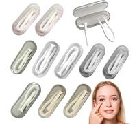 JEYORZY 10 Pcs Ventouse Lentille,Pinces A Lentilles de Contact,Produit Lentilles de Contact Souple,Ventouse Lentille Souples et Rigides pour Lentilles de Contact avec BoîTe pour Voyage
