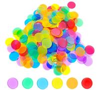 JEYORZY 100 Pcs loto bingo Jetons, Bingo Jetons, Counting Chip en Plastique Colorém, Marqueur Bingo, Loto Jeton, pour Jeu Éducatif pour Enfants et Accessoire Pratique de Stockage, Couleurs mélangées