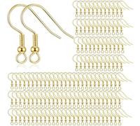 JEYORZY 150 PCS Crochet Boucles D'oreilles, Crochets Fil D'oreille, Crochets de Boucle d'Oreilles, Fermoir Boucles d'oreilles Kit, Crochet Attache Boucles D'oreilles pour Fabrication de Bijoux, or