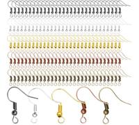 JEYORZY 150Pcs Crochets de Boucle, fabrication boucle d'oreille, Crochet Attache Boucles D'oreilles HypoallergÉNique Crochets Fil D'oreille de SÉCuritÉ pour Fabrication de Boucles D'oreilles Bricolage