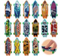 JEYORZY 16 Pièces Skateboard à Doigts,Mini Skate Doigt, Planches à Doigts Stylées, Mini Skate pour Enfants,Skateboard Anniversaires Cadeau, pour Enfants Anniversaires Cadeau de Noël (Motif Aléatoire)
