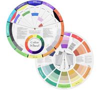 JEYORZY 2 Pcs Cercle Chromatique, Cercle Chromatique, Roue des Emotions Nuancier Ral Peinture Roue de Couleur Guide De Mélange des Couleurs Artist's Color Wheel Aquarelle Roue des Mélange Rotative