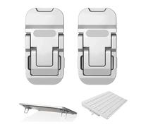 JEYORZY 2 Pcs Mini Rehausseurs de Clavier, Supports pour Ordinateur Portable en Aluminium, Support Clavier Ordinateur, Rehausseurs de Laptop Pliable Invisible,Support de Clavier Portable Autocollant