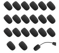 JEYORZY 20 Pcs Bonnette Micro, protections en mousse pour micro, Mini Bonette Microphone, Casque Microphone Bonnette, Mousse Micro, Mousse Micro Casque, Mini Microphone Casque Pare-brise, cache micro