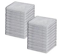 JEYORZY 20 Pièces Chiffon de Nettoyage en Métal,Lavette Cuisine en Fibres Métalliques,Anti-Rayures, Chiffons à Vaisselle,en Fil Réutilisables,pour Taches Tenaces(Double Couche)