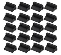 JEYORZY 20pcs Bouchons Anti-poussière USB, Bouchons Anti-poussière, Silicone Type USB Capuchon Anti-poussière,Bouchon Anti-Poussière Type pour PC de Bureau, Portable, Prise Chargeur Haut-Parleur, noir