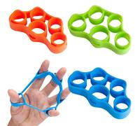 JEYORZY 3 Pièces Hand Grip Strengthener, Exerciseur De Doigts des Mains Bandes D'extension des Doigts pour L'entraînement Musculaire des Doigts, le Soulagement du Stress, L'escalade