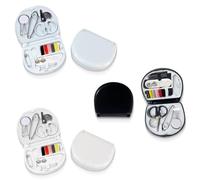 JEYORZY 3 Pièces Mini Kit de Couture de Voyage, Mini Essentiels de Voyage, Kit de Couture Portable en Forme de Cœur Mignon, Boîte à Couture, Voyageur, Urgences, Accessoires d'outils de Bricolage