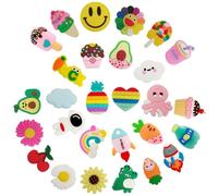 JEYORZY 30 pcs Charme Chaussure, Décorations de Plage pour l'été Charmes de Chaussure, Breloque pour Sabots Sandales, DéCorations De Chaussures De Dessin Animé Amusantes Pour unisexe, Style aléatoire