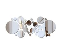 JEYORZY 32 Pièces Miroir Stickers Muraux, Miroirs Ronds Autocollants 3D Rond Miroir Acrylique Adhésif Autocollant Mural, Miroir Détachable DIY Auto-adhésifs Décoration pour Maison Chambre Salon Décor