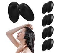 JEYORZY 4 Paire Cache-oreilles pour Coiffure, Oreille Etanche Cache Oreilles Protege Oreille, Couvre Oreilles, du Bain, de la Douche et de la Protection des Oreilles pour une Utilisation (Noir)