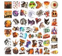 JEYORZY 50 Pièces Autocollants Halloween, Halloween Doodle Autocollants, Gommettes Stickers Halloweens Dessin Animé Autocollants Adhésifs Enfant Bricolage Décoration Accessoires pour Fête Halloweens