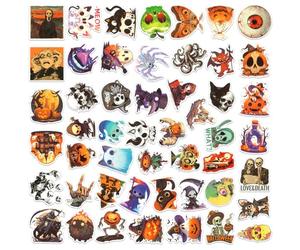 JEYORZY 50 Pièces Autocollants Halloween, Halloween Doodle Autocollants, Gommettes Stickers Halloweens Dessin Animé Autocollants Adhésifs Enfant Bricolage Décoration Accessoires pour Fête Halloweens
