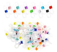 JEYORZY 60pièces Chaîne de Lunettes avec Embouts, d'extrémités de lunettes, Boucles Connecteurs de Couleur, flexibles et adaptées à tous les styles, Retenez vos Lunettes avec Style, Couleurs mélangées