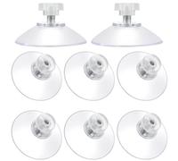 JEYORZY 8 Pcs Ventouse a Visser, 41mm Ventouses Transparentes avec Filetage, Ventouse Vitre, Extra Fortes PVC Plastique Suspension Rideau Isolant Ventouse pour Camping Car, Fenêtre, Salle de Bain, Van