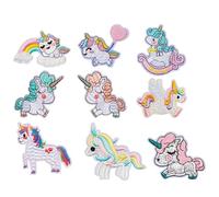 JEYORZY 9Pcs Patchs Thermocollants Enfant Licorne De Rêve,Ecusson Thermocollant,Stickers Tissu Thermocollant,Patchs Brodés à Repasser Appliques à Coudre,Pour Vetement Diy t-Shirt Jeans Sacs Casquette