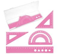 JEYORZY Ensemble de Règles d'Échelle pour Architectes en Métal - 4 Pièces de Dessin Technique, Outils de Géométrie pour Mathématiques, Rapporteur et Triangles, Outil de géométrie mathématique, bleu