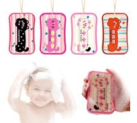 JEYORZY Eponge De Bain Bebe 4 Pcs Eponge Bebe Bain Eponge De Bain Enfant Éponge Bain Enfant Eponges Hydrophiles Éponges De Bain Naturelles Aux Formes Mignonnes Pour Enfants Bébés, Motif aléatoire