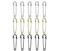 JEYORZY Lot de 15 Grandes Épingles à Nourrice en Métal de 7,0 cm, épingle à Nourrice - Idéales pour Cuir, Couvertures, Travaux Manuels et Jupes - Épingles Géantes Multicolores avec Mécanisme à Ressort