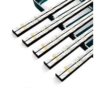 JEYORZY Lot de 5 paires de baguettes japonaises réutilisables en fibre de verre, passent au lave-vaisselle, baguettes à sushi antidérapantes, blanches, dorées