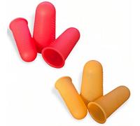 JEYORZY Lot de 6 protège-doigts en silicone résistant aux coupures, Coussins de Doigts en Silicone, pour résine, miel, scrapbooking, couture, travaux manuels (2 Couleurs, 3 Tailles)