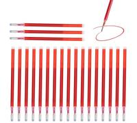 JEYORZY Pack de 20 Recharges Bleues Effaçables 0,7mm pour Stylos Pilot FiXion, Encre Thermosensible, Écriture Lisse de 400m, Idéal pour Écriture Quotidienne et Professionnelle (Rouge, 0.7mm)