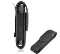 JEYORZY Porte Lampe Tactique Nylon Noir pour Chasse,Tactical Molle Flashlight Case, Camping et Randonnée en Plein Air,Pochette, Support de Poche - Équipement de Qualité Supérieure(14cm*3.2cm)