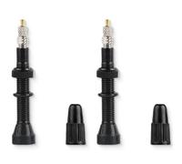 JEYORZY Valve Tubeless VTT 40 mm, 2 Pièces Valves Presta sans Chambre à Air 40 mm Valves Tubeless Tige de Valve VTT Valves de Vélo pour Pneus de Vélo, noir