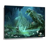 JEYUAN Toile Oeuvre Peinture 60 * 90cm Senza Cornice Subnautica Gameatives Poster Arredamento Casa Decorativo Soggiorno Camera da letto