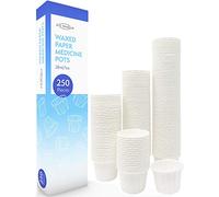 JFA Medical Lot de 250 pots à pharmacie en papier ciré - Ramequin - Gobelets à soufflé - Pour portions - 28 ml