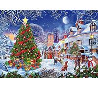 JFAFJ Peinture par Numero Enfant Sapin de Noël 16x20 Pouces Cadeau de Peinture à l'huile de Bricolage numérique pour Enfants Adultes Peindre par Nombre Kits Home Decor sans Cadre