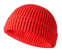 JFAN Beanie Hat Swag Miki Hat Casquette de Baseball Bonnet de Trawler Watch Cap Chapeau de Crâne à Revers Bonnet Rouge,Taille Unique