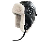 JFAN Bonnet Hiver Femme Homme Chaud Chapeau Russe avec Cache-Oreilles Anti Vent Casquette Chapka Unisex pour Ski Snowboard Noir