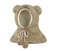 JFAN Chapeau Echarpe Enfant Hiver Cagoule Enfants Bonnet Fille Garçon 2 en 1 Chaud Cache Oreilles Chapeaux Tricoté Enfant Cagoule Balaclava pour 3-12 Ans,Kaki