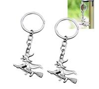 JFangZHZH 2 pièces Sorcière Porte-clés,Halloween Porte-clés,Cadeau de fête à thème Magique,Mini sorcières,Accessoire Cadeau pour Femme,Cadeau de Pâques
