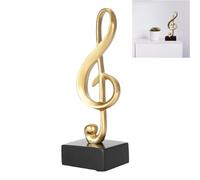 JFangZHZH Statue Note de Musique Dorée,Décoration Moderne pour Piano,Salon et Bureau,Idée Cadeau pour Amateurs de Musique,Ornement Maison et Bureau Style Contemporain