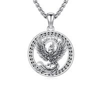 JFASHOP Collier phénix pour femme en argent sterling 925 avec pendentif phénix - Cadeau pour femme, fille, homme, Extra, SLIVER, no