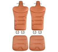 JFBLSD Coussin siège Auto,Protection siège antidérapante,siège conducteur(Orange,4-Piece Set)