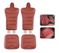 JFBLSD Coussin siège Auto,Protection siège antidérapante,siège conducteur(Red,4-Piece Set)