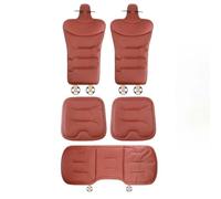 JFBLSD Coussin siège Auto,Protection siège antidérapante,siège conducteur(Red,5-Piece Set)